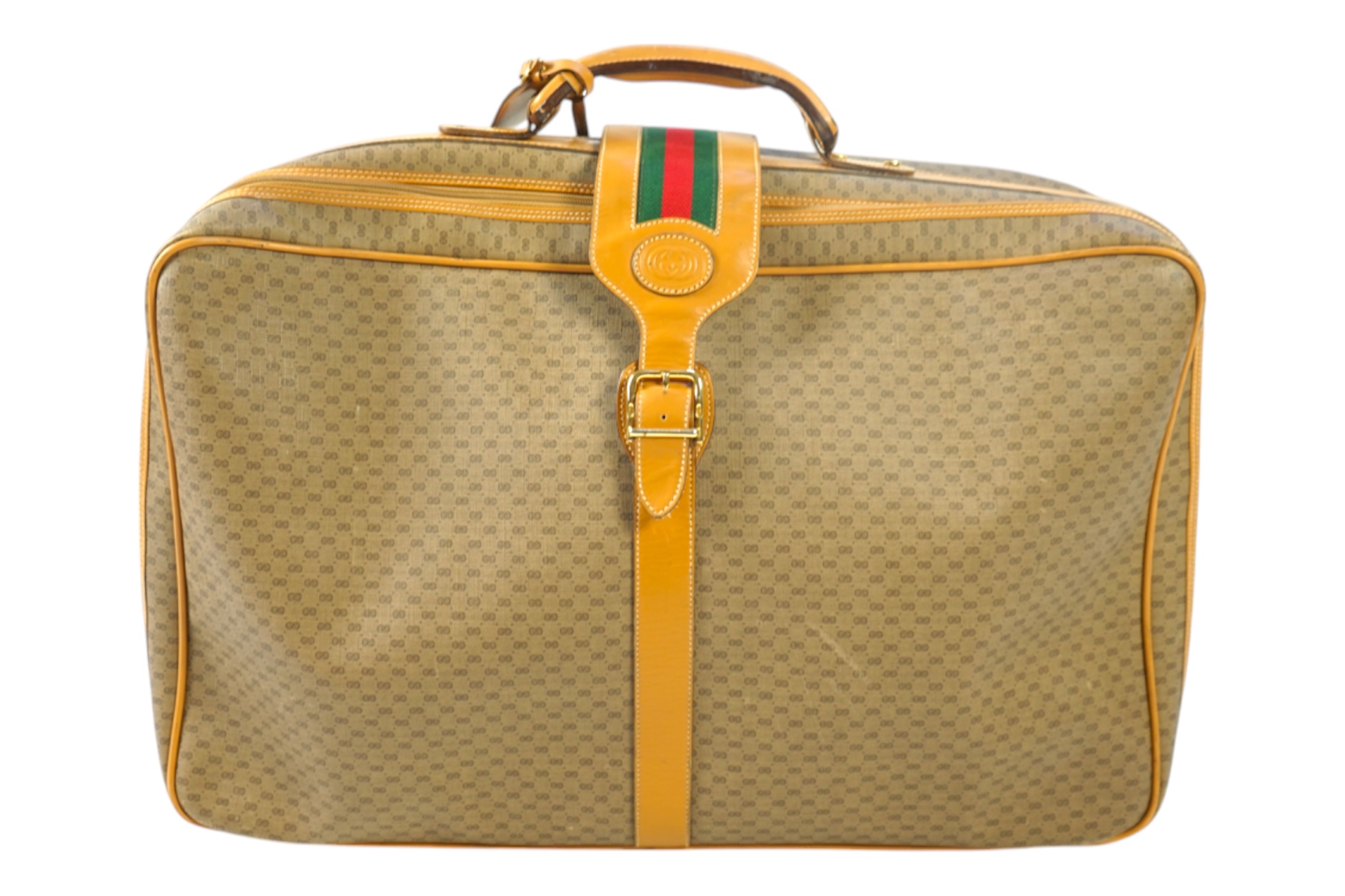 A vintage Gucci micro GG monogram canvas suitcase